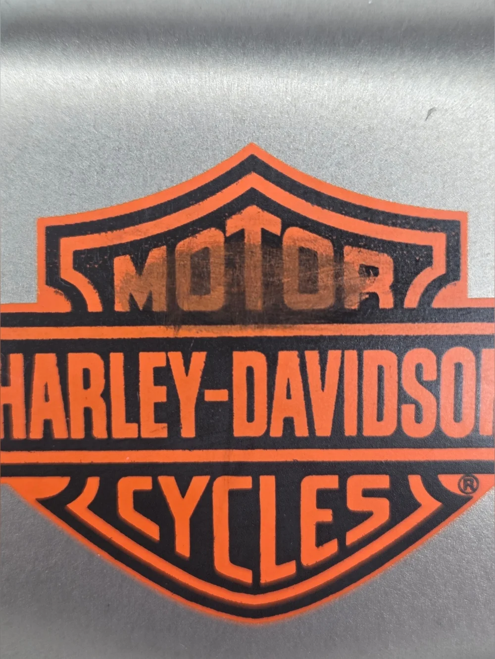 Harley-Davidson Orange & Black Shield Logo Decal